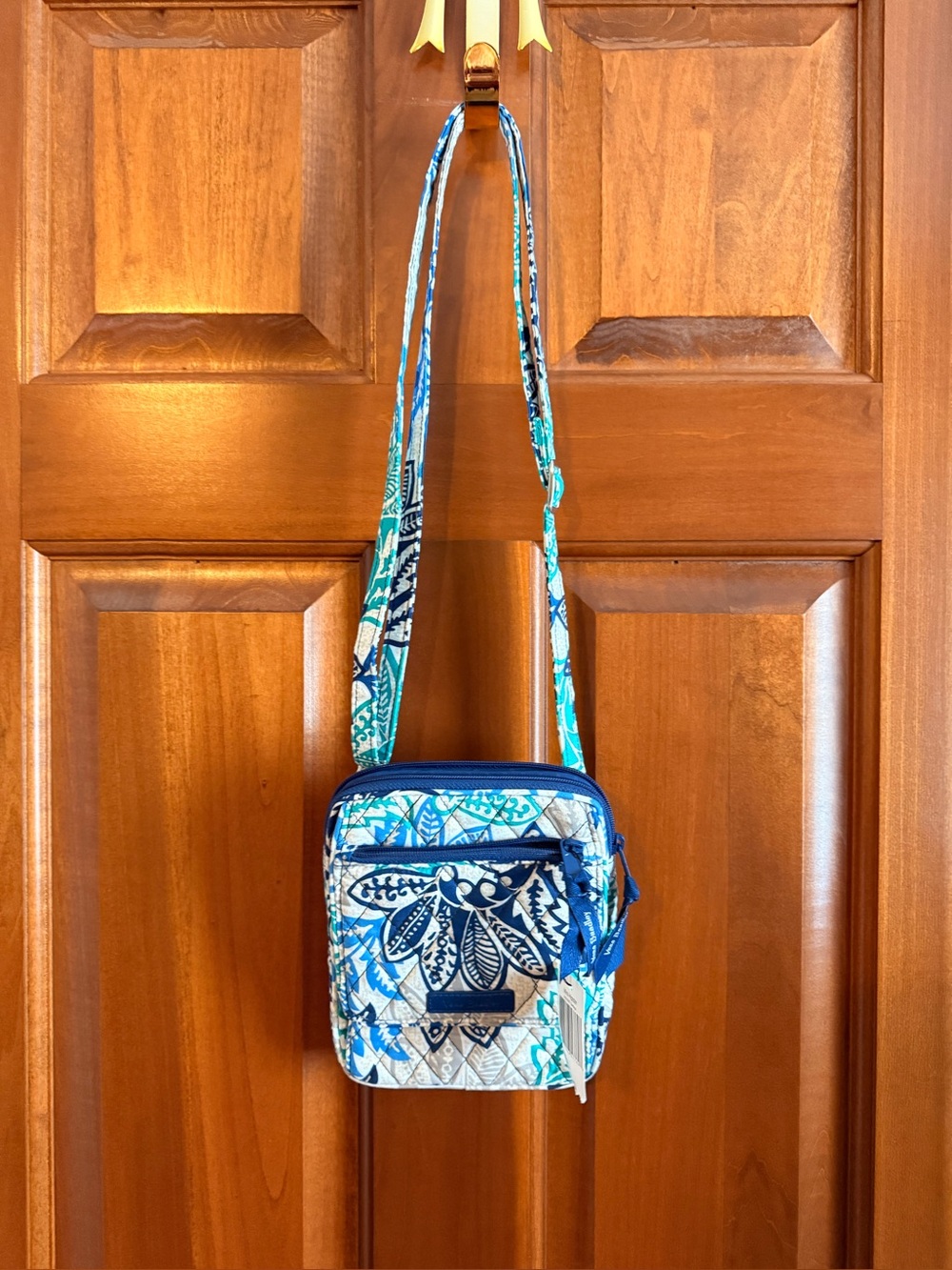 Vera Bradley Mini Hipster Santiago Crossbody Bag NWT Blue Teal